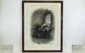 Victorian Period Engraving / Print of Little Dorrit - From a Charles Dickens Novel ' Little Dorrit