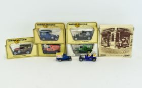 A Collection of Matchbox Model Cars ( 8 ) In Total, 6 with Boxes.