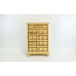 A Handmade Wooden Spices Cabinet with ( 8 ) Eight Drawers.