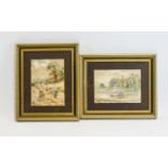 Walter Duncan - British Artist 1848 - 1932 Pair of Small Watercolours.