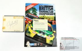 Graham Hill and Damon Hill (Motor Racing) two signed items by each star.