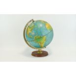 George Phillip & Son London Table World Globe. c.1972, Scan Globe, Copenhagen Denmark.