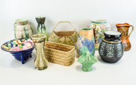A Large Collection Of Vintage Ceramics Eleven items in total to include three Sylvac vases,