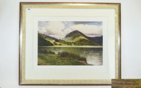 Steven Townsend Limited and Numbered Edition Coloured Print titled 'Buttermere, Lake District'' no