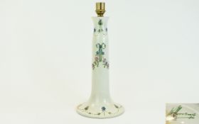 James Macintyre William Moorcroft Signed Candle Stick, Decorated with Images of Swags, Garlands of