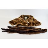 Vintage Mink Bolero Jacket Plush fur cropped jacket with elbow length sleeves,