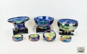 A Collection of 1950's Maling Lustre Ceramic Pieces - All In The ' Storm ' Pattern ( 7 ) Pieces In