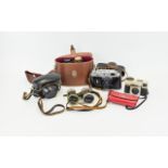 Collection of Cameras including Halina, Zorri , cased Regent field binoculars,