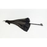 Antique Parasol Late Victorian Parasol, possibly a piece of mourning attire.