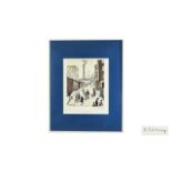 L S Lowry 1887-1976 Artist Signed Limited Edition Colour Lithograph Print titled 'A Street Scene,