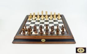 Franklin Mint Official FIDE Championship Chess Set with a certificate of authenticity.