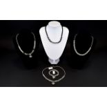 Collection Of Crystal And Bead Costume Jewellery Five items in total,