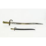 French Model 1866 Sabre Bayonet With Scabbard Dated For 1869