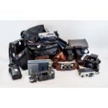 Mixed Collection Of Vintage Cameras And Recording Devices To include Sony video camera,