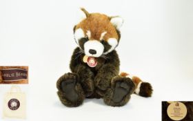 Charlie Bears Handmade Plush / Fur Original Red Panda with Long Bushy Tail.