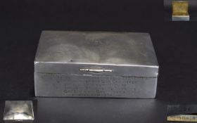 Silver Box Small silver box with hinged lid,