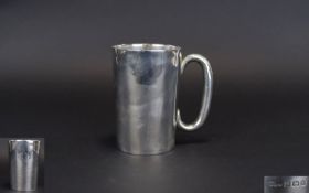 Silver Tankard Cylindrical vessel with handle, engraved to front 'Presented To Major R.D.