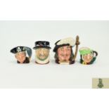 Royal Doulton Collection of Small Character Jugs ( 4 ) Comprises 1/ Sairey Gamp - Miniature.