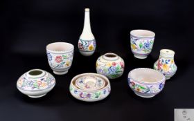 A Good Collection of Poole Pottery Items From The 1960's ( 8 ) Pieces In Total. Bowls and Vases,