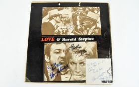 Steptoe and Son Autographs on LP Record Harry H Corbett, Brambell, Galton and Simpson,