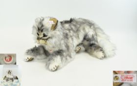 Steiff - Vintage Ltd and Numbered Edition Lizzy Maine Coon Cat - Tabby White,