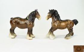 Beswick Horse Figures. Comprises 1/ Shir