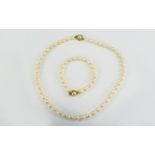 White Fresh Water Pearl Necklace and Mat