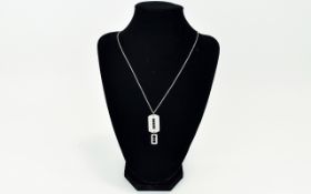 Swarovski Statement Pendant Long dogtag