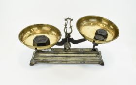 Vintage Cast Iron Shop Scales Rectangula