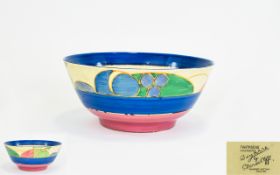 Clarice Cliff Hand Painted Footed Bowl '