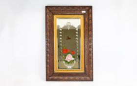 Antique Oak Framed Decorative Mirror Lar