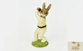 Royal Doulton Hand Painted Ltd and Special Edition Bunnykins Figure ' Bowler ' Cricketers Bunnykins.