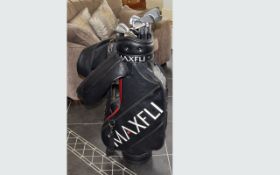 Set of Maxfli Golf Clubs and Carry Bag