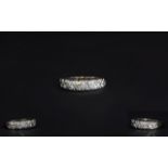 Ladies Antique 18ct White Gold Set Seven Stone Diamond Half Eternity Ring.