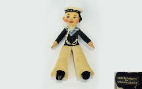 Norah Wellings S.S. Empress of Britain Sailor Cloth Doll, From The 1930's.