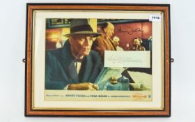 Alfred Hitchcock and Henry Fonda Autographs on Photograph framed and glazed.