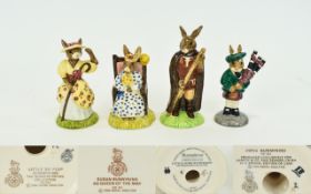 Royal Doulton - Hand Painted Collection of Bunnykins Figures ( 4 ) Four In Total.
