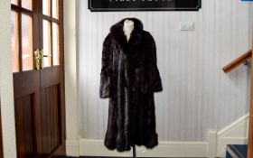 Mink And Sable Coat Full length ladies mink coat with sable trim to hem (approx 4 inches) Hook and