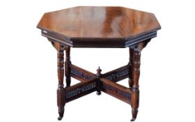 Victorian - Mahogany Octagonal Top Centre Table. c.1880.