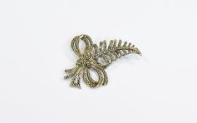 A Marcasite Ladies Brooch In Original Box