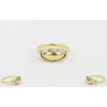 14ct Gold Dress Ring. Marked 585 14ct - Ring Size ' Q ' Nice Quality and Condition. 2.7 grams.