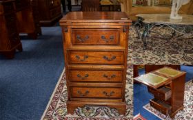 Ladies Mahogany Writing Desk, Hinged Fold Over Top With Green Leather Inset,