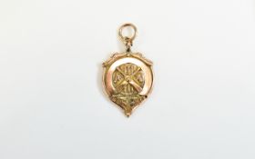 Edwardian 9ct Rose Gold Cricket Medal Fully hallmarked for Birmingham 1910. No inscription. 10.
