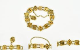 Ladies Continental High Carat Gold Bracelet,