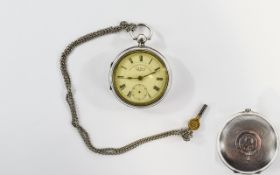 The Express English Lever Open Faced Silver Pocket Watch. G Graves of Sheffield Marked to Movement.