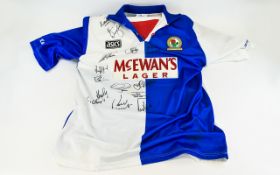 Blackburn Rovers Signed Shirt From Victory Of The First Ever Premier League Championship Size XL