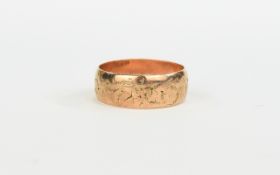 Ladies 22ct Rose Gold Wedding Band. Hallmark Birmingham 1916. 3.4 grams. Ring size P.