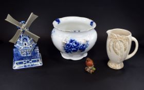 Collection of Various Ceramics including Delft Ceramic Windmill 11 inches high 2.