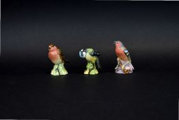 A Collection Of Beswick Ceramic Bird Figurines Three in total to include Blue Tit,
