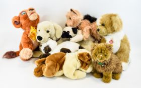 Collection of Soft Dog Toys.